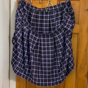 Purple plaid hot topic skater skirt